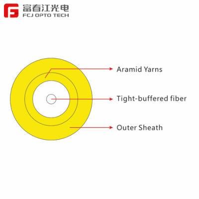 Best Fiber Cable Single Fiber Armored Fiber Optic Indoor Cable GJFJV Sx Tight