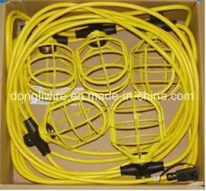 UL/CSA Certified Sjtw/Stw 14/3, 14/2 String Light with Metal Shade