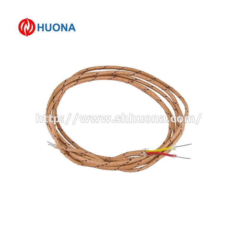 2X 0.81 mm Red-Yellow Type K Thermocouple Extension Wire with High Temp. 1000c