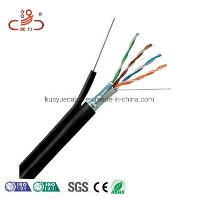 Aerial LAN Cable FTP Cat5e+M with Steel Wire Messenger Outdoor