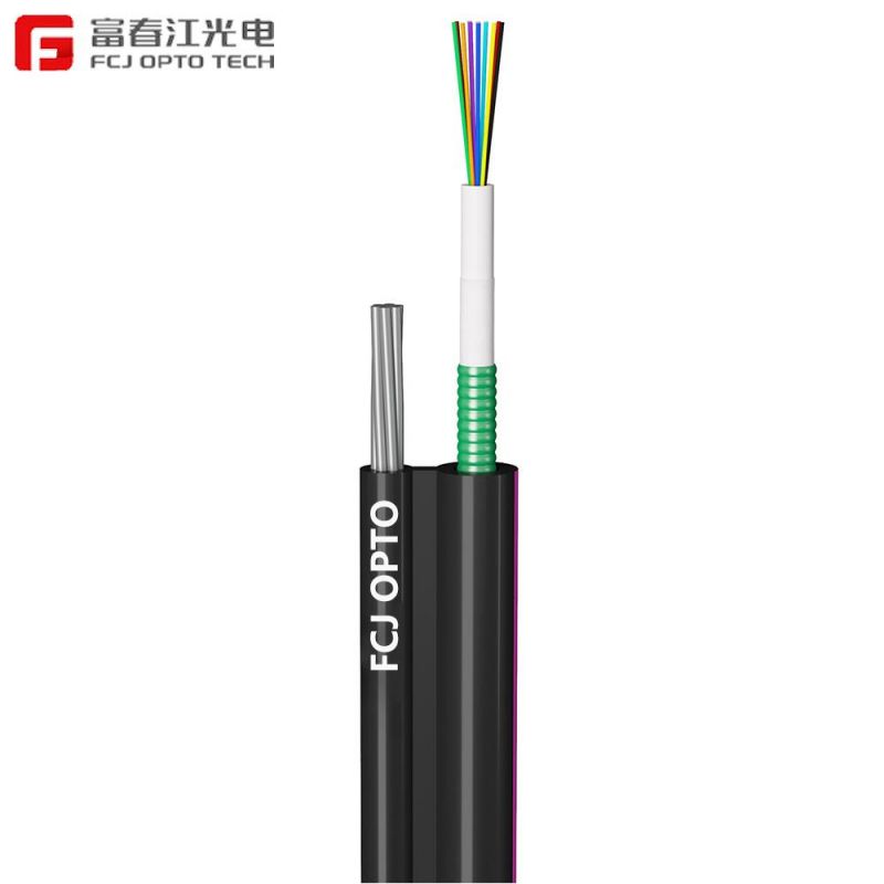 Good Price Gyxtc8s Self Supported 24 or 48 Core Singlemode Outdoor Armored Fiber Optical Cable Figure 8 FTTH Fibra Optica Cable with Steel Messenger