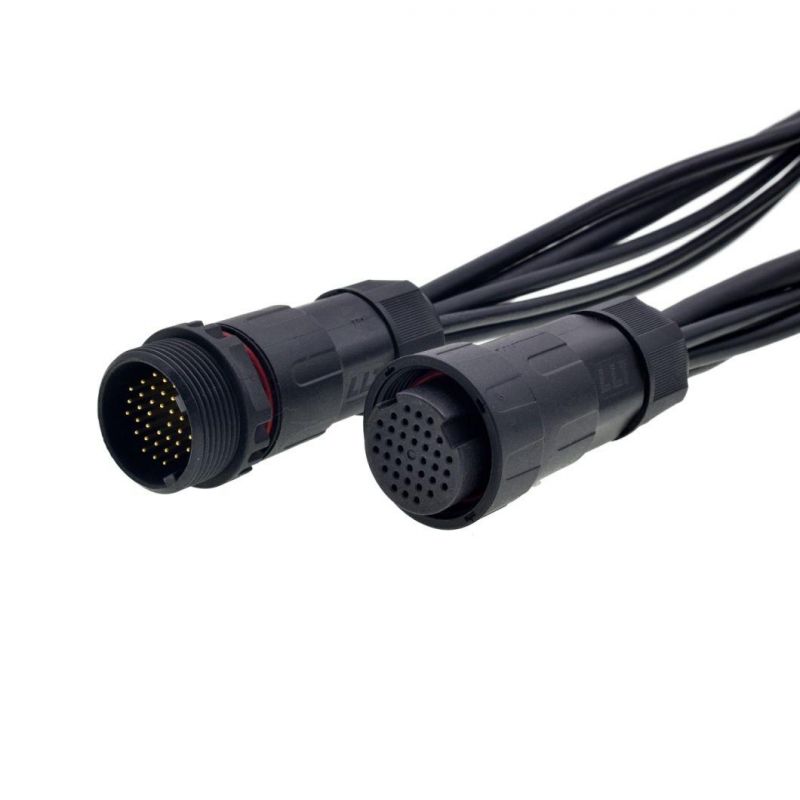 ODM Outdoor/Indoor PVC Sheath Waterproof Aviation Connector Emergency Truck M12/M16 Cable Assembly