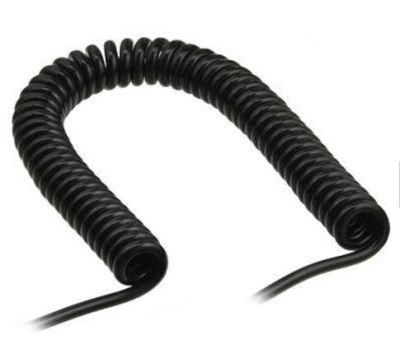 Coiled Spiral Continuous Flex Cables with PU PUR TPU Jacket