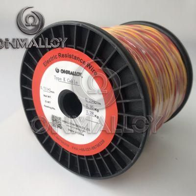 Type K Thermocouple Cable 0.711mm Fiberglass Insulation 450degress