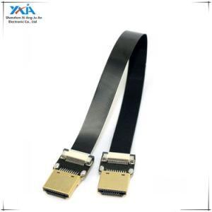 Ultra Thin Micro HDMI Straight Male to Micro (Type D) Right Angle Male Flat Ribbon Fpv Cable