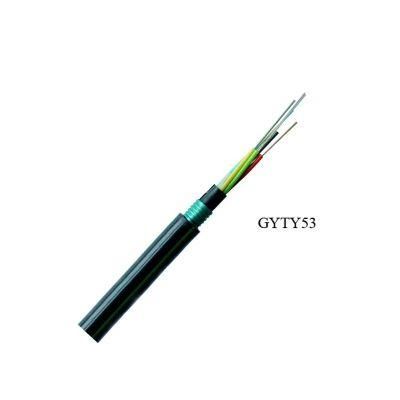 Underground Armored Direct Buried GYTY53 12 24 48 Core Single Mode Optical Fibre Cable Outdoor