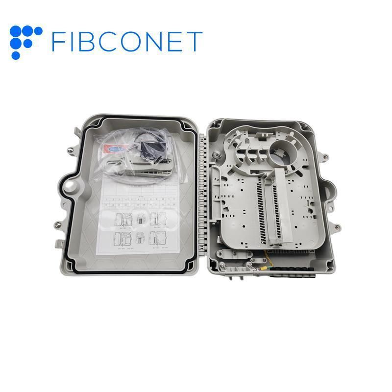 FTTH Optical Distribution Box 2 Input 18 Cores PP Material Fiber Optic Splitter Box From Chinese Factory
