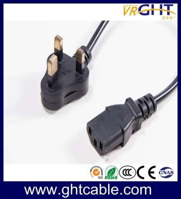 Small UK British Power Cord &amp; Power Plug for PC Using