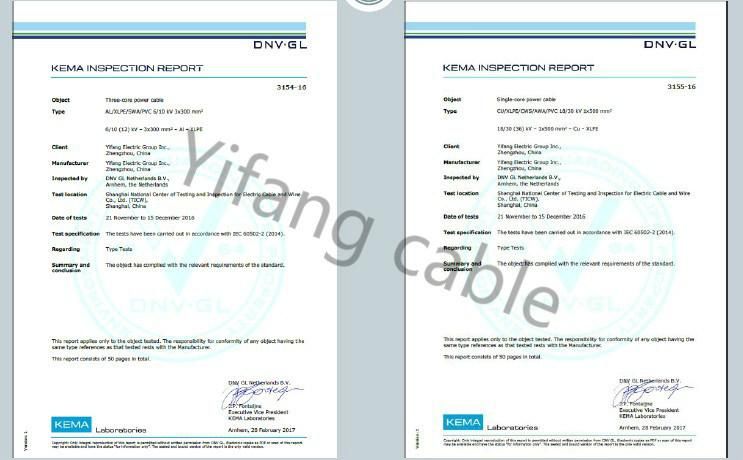 12/20 (kv) 3*240mm2 Aluminum Conductor, XLPE Insulation, Steel Tape Armoured Power Cable