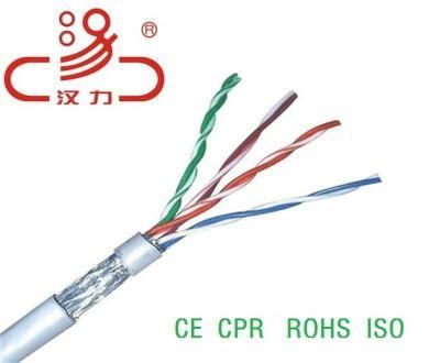 SFTP Cat5e LAN Cable PVC + PE Jacket HDPE Insulation 100MHz High Speed