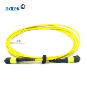MTP-MTP Female to Female Sm 12/24 Fibers 3m PVC/LSZH Yellow Trunk Cable