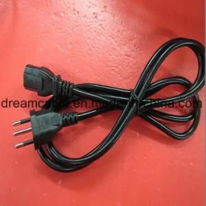 1.5m Black Inmetro Brazil Power Cord with IEC C13