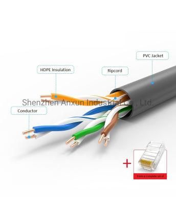 PVC U/UTP Cat5e Unshielded LAN Cable for Network &amp; CCTV Indoor Wiring