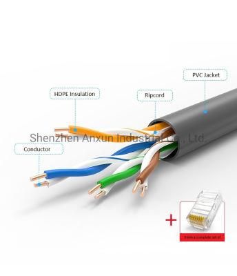 PVC U/UTP Cat5e Unshielded LAN Cable for Network &amp; CCTV Indoor Wiring