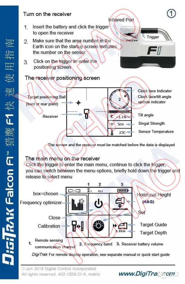 Digitrack Falcon F F1 F5 Detector Locator for Trenchless Project