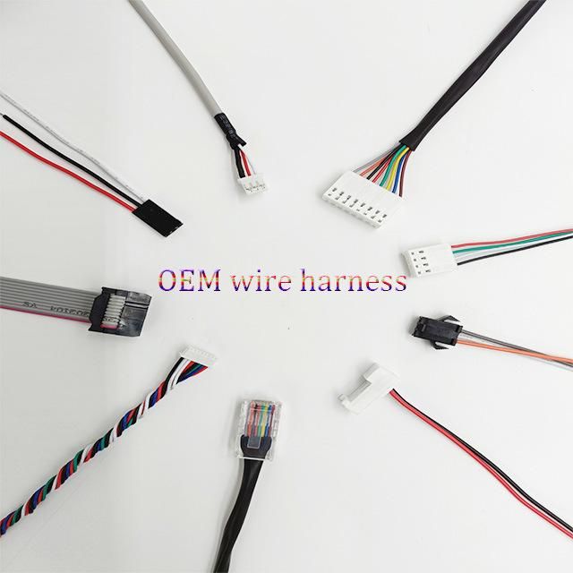 UL 2464 2468 1007 20-28AWG Custom Made OEM Wire Cable Assembly Molex Jst Connectors Wiring Harness