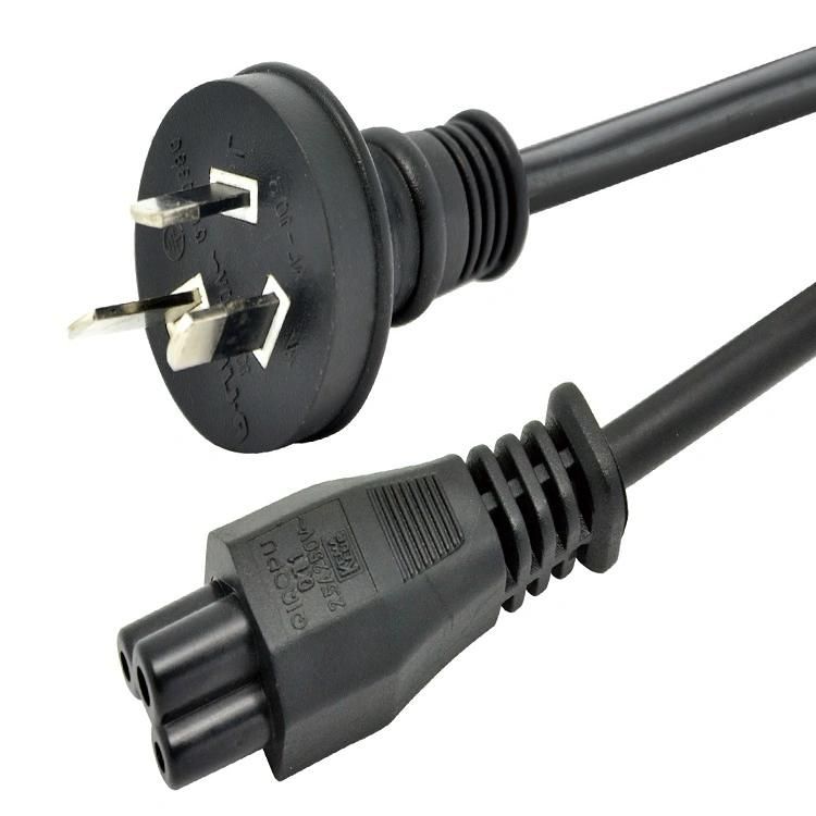 SAA Certificated Australian Three Pins Power Cord with C5 Connector
