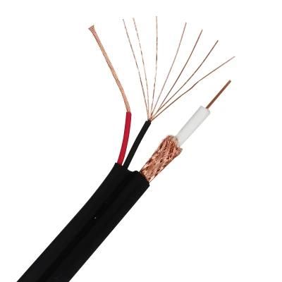 China Factory Supply Rg59 RG6 Coaxial Cable with Power 2DC Cable Security Camera CCTV Cable
