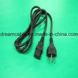 1.8m Black Sev Approval Swiss Power Cord with IEC C13