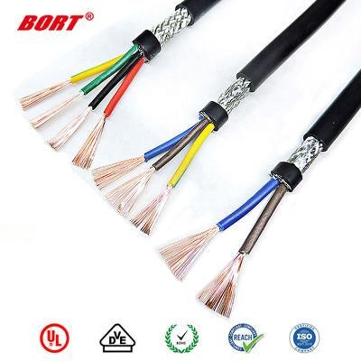 UL Standard UL20276 80c 30V PVC Insulated Aluminium Mylar Shielded Briad Shielded PVC Jacketed Multicore Electrical Cable
