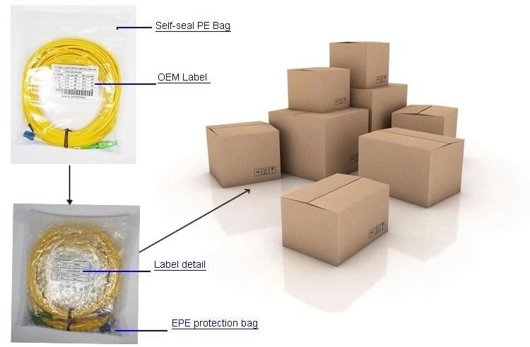 High Quality Low Price Low Insertion Loss G652D/G657A1 Singlemode Duplex LC/Upc-FC/Upc Fibre Optic Jumper Optical Fibre Patch Cord, 2.0mm/3.0mm, 1meter