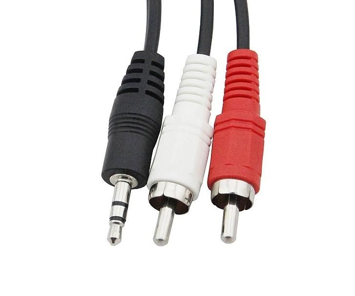 3.5 mm to 2 RCA Plug Audio Aux Cable Male M Jack AV Stereo Music Audio Cable