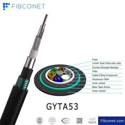 Armoured Optical Fiber Cable GYTA Gytas GYTA53 GYTS53 Underground Fiber Cable