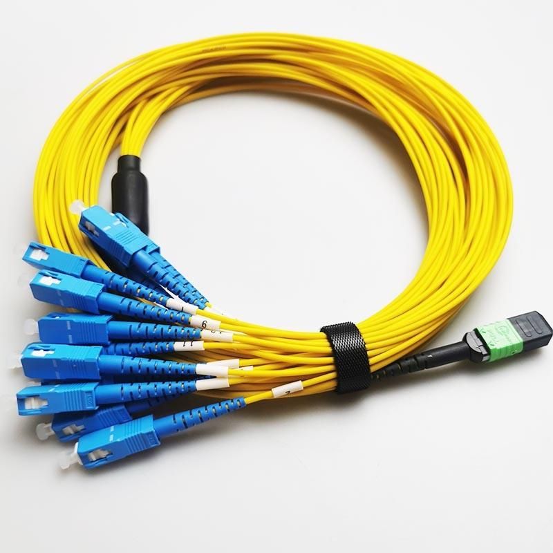 Hot Sale 12f Breakout Cable Fiber Patch Cord Sc to MPO Fiber Optic Patch Cord