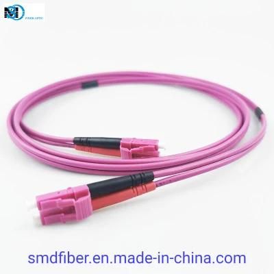 LC/Upc-LC/Upc Om4 Duplex Multimode Fiber Optic Patch Cable
