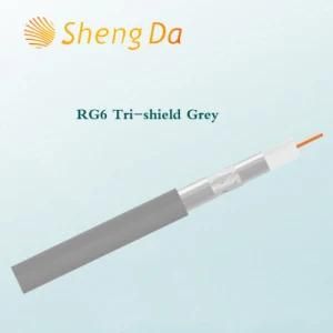 Tinned Copper Wire Conductor and PVC Jacket RG6 Coaxial Cable