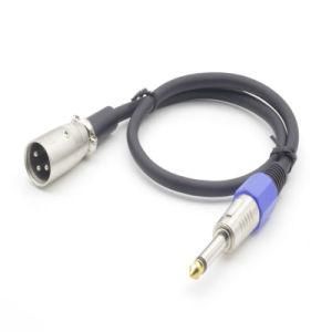 Zinc Alloy Male XLR to Ts Male Microphone Cable