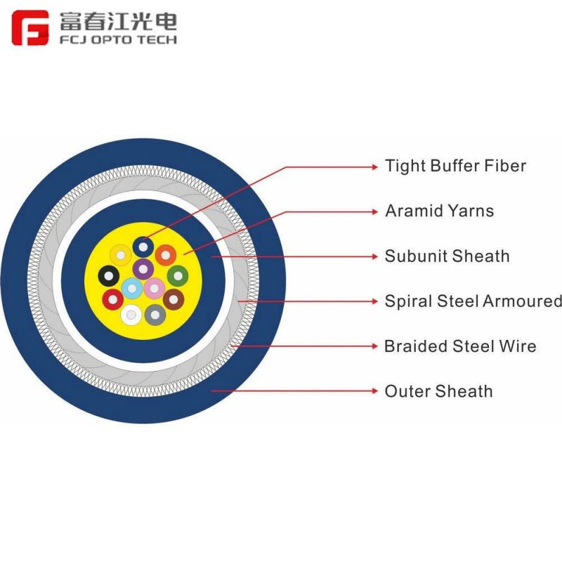 Indoor and Building Cabling Indoor Distribution Optical Fiber Multi Mode Indoor Coaxial Fiber Gjsfjv Cable