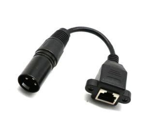 XLR 3 Pin Male to RJ45 Female Adapter Converter Extension Cable