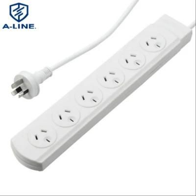 Portable 10A 250V SAA Approved 6-Outlets Power Strip Manufacturer