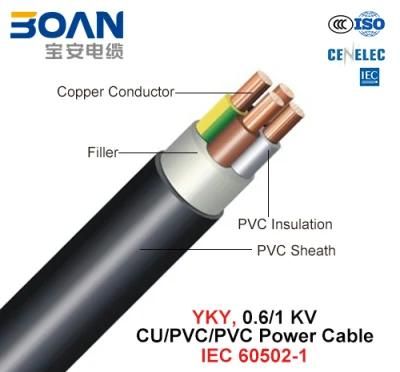 Yky, Power Cable, 0.6/1 Kv, Flame Retardant Class C Cu/PVC/PVC (IEC 60502-1)