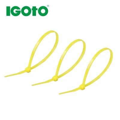 China Products OEM 7.5*300mm Yellow Nylon PA66 Self-Locking Plastic Cable Ties Zip Ties with UV Materials