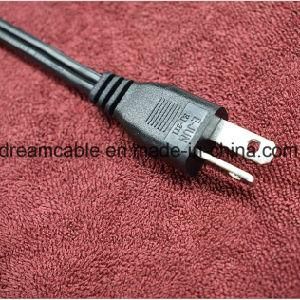 1.2m Black UL 2pin T Plug Male Power Cord