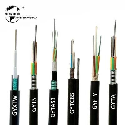 Anti Rodent Armoured Optical Fiber 12 24 36 48 96 Core Optical Fiber Cable