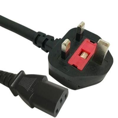 UK Plug IEC 60320 C13 PC Computer AC Monitor Power Cord in Custom Length Color