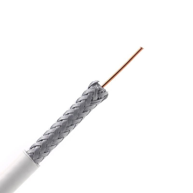 OEM Rg-6 Kabel Messenger Antenna 75ohm 1.02 CCS Solid Copper 250 Feet 1000FT 305m Triple Shielded Screened CCTV Camera RG6 Wire Satellite Coaxial Cable
