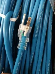 Blue 12AWG Extension Cord with Clear Plug