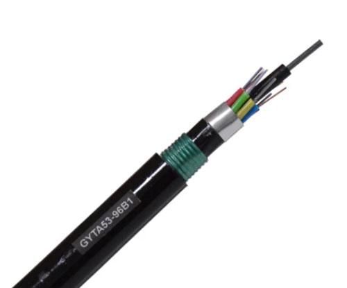 GYTA53 Underground Optical Fiber Cable with Stranded Loose Tube, Steel Wire Strength Member and Aluminium Tap Armored