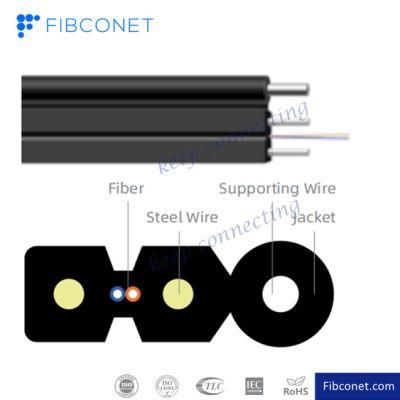 FTTH Outdoor 4 Core G657A1 G657A2 Gjyxch GJYXFCH Self-Supported&#160; Drop Fiber Flat Cable