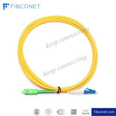 FTTH Single Mode 9/125 Simplex LC/Upc - Sc/APC LSZH Fiber Optic Patch Cord