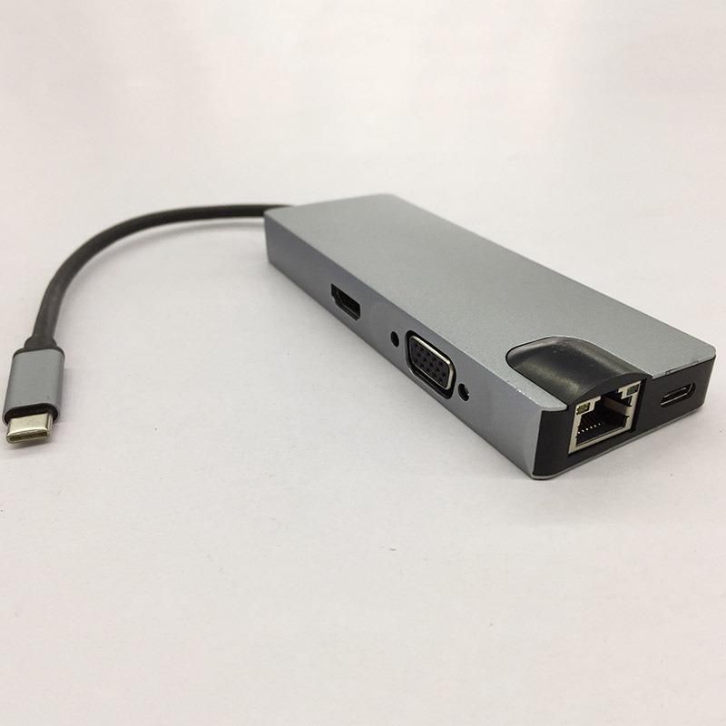 8 in 1 USB 3.1 Type C to HDMI and RJ45 Ethernet Converter