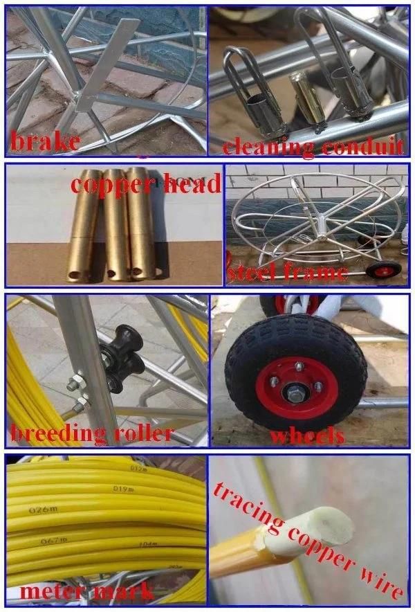 11mm 14mm 16mm FRP Fiberglass Conduit Duct Rodding Cane Cable Pulling Laying Rodder