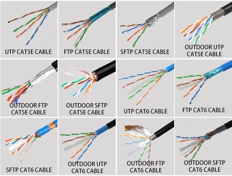 UTP Patch Cord CAT6 Network Ethernet LAN Cable 4 Pair 057CCA Outdoor