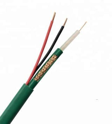 China Factory Wire Green PVC Coaxial Cable Kx7 with Power Solid PE CCA Braids Kx6 Kx7 Cable