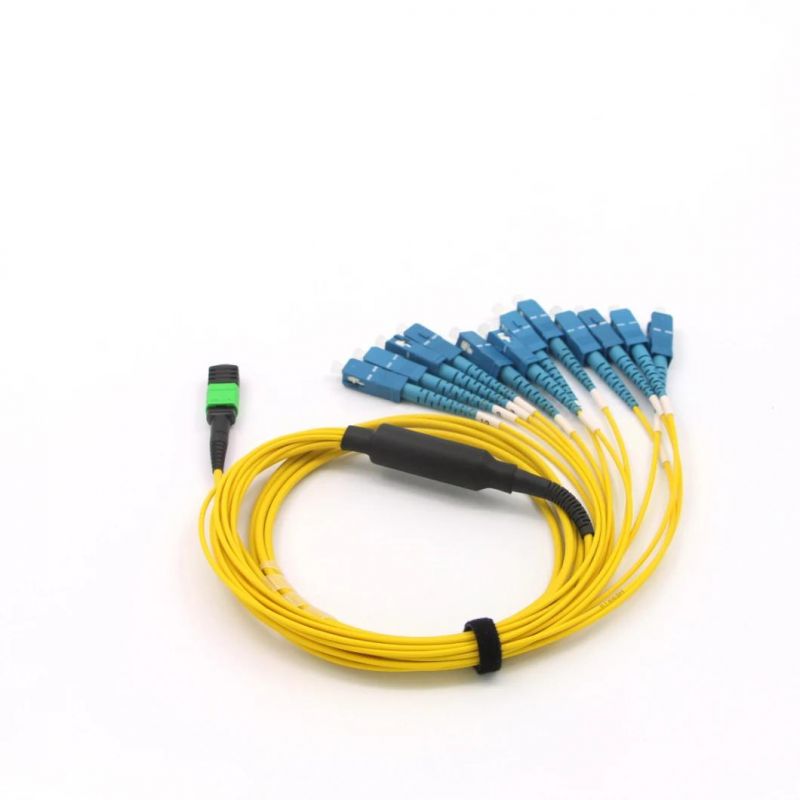 MPO (F) - Sc OS2 12 Core Fibre Optic Fanouts Assemblies with 5m