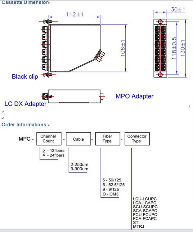 MTP/MPO Lgx Optical Fiber Cassette on Sales